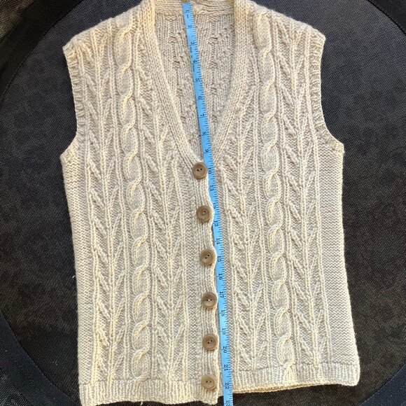 Hand Knit Cable Vest - Picture 3 of 3